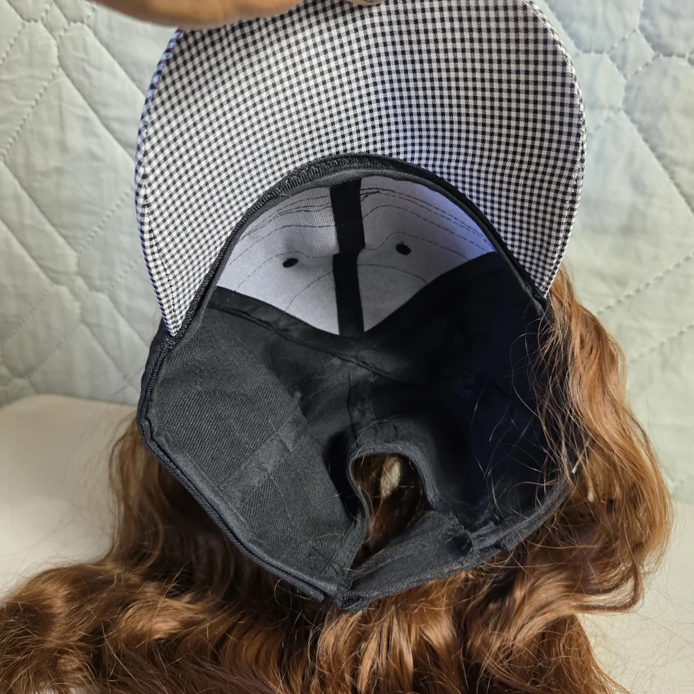 Real Long Wavy Baseball Cap with Hair Hat Hair Extensions Full Head